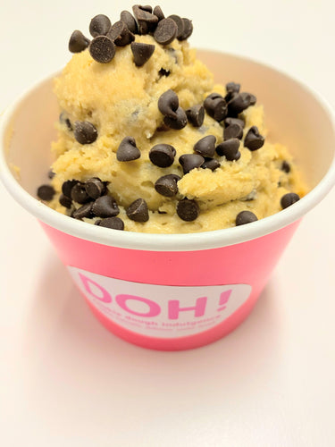 Family size Chocolate Chip edible cookie dough dessert - The Cookie DOH! Factory
