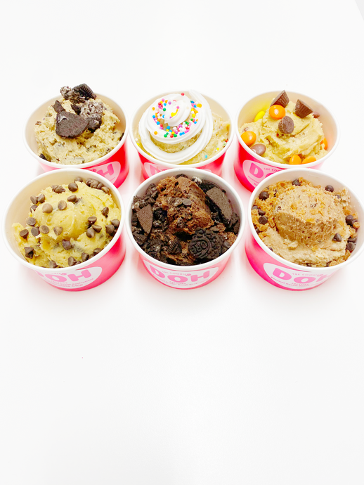 6pk of  edible cookie dough dessert Favourites - The Cookie DOH! Factory