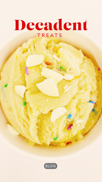 White Chocolate Confetti edible cookie dough dessert