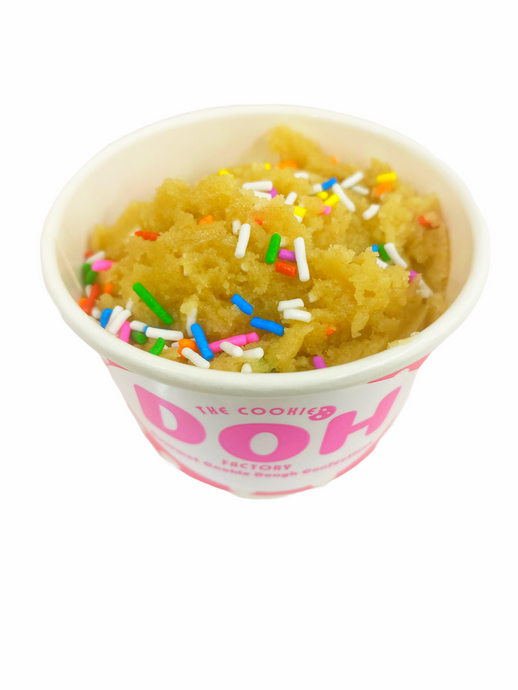 Birthday cake edible cookie dough dessert