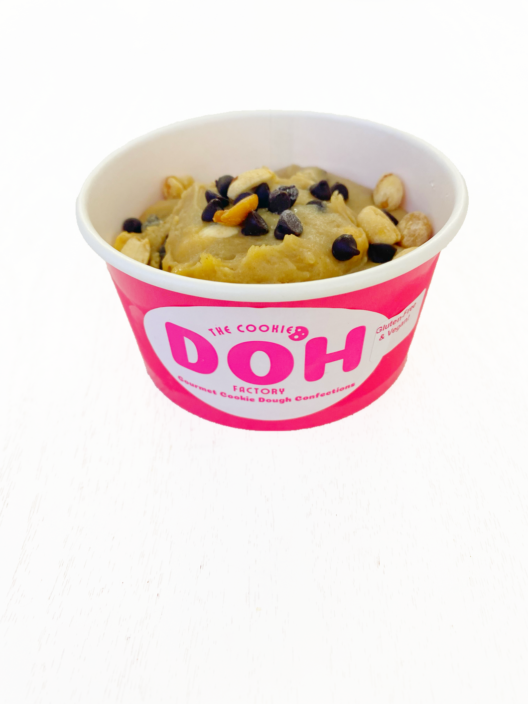 Gluten Free Vegan Chocolate Peanut Butter edible cookie dough desset