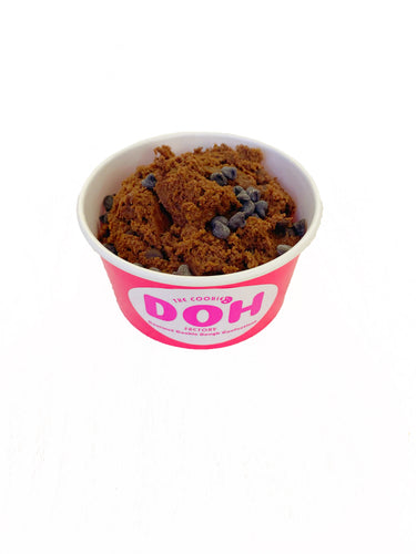 Double Chocolate edible cookie dough dessert - The Cookie DOH! Factory